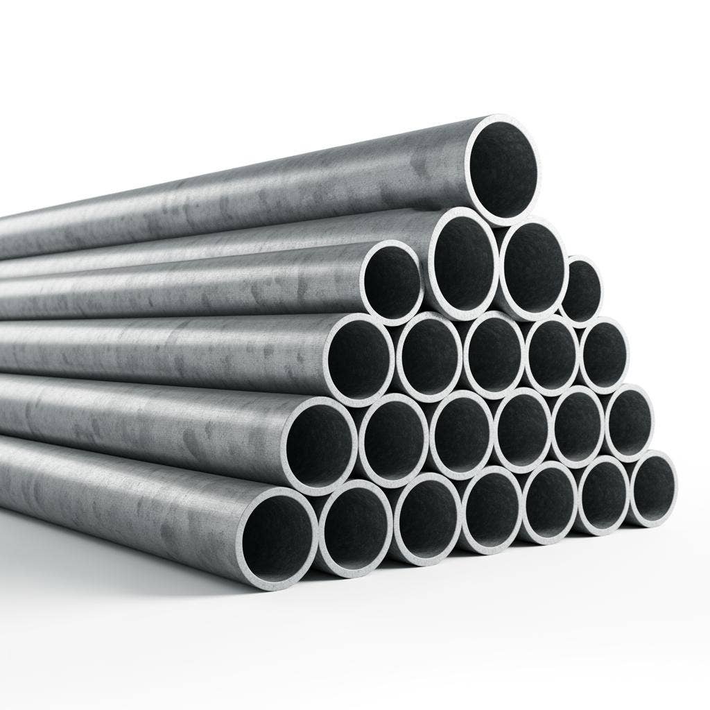Cañeria Con Costura A53-B 2-1/2" SCH40 5,19MM Galvanizada Biselada (6M)